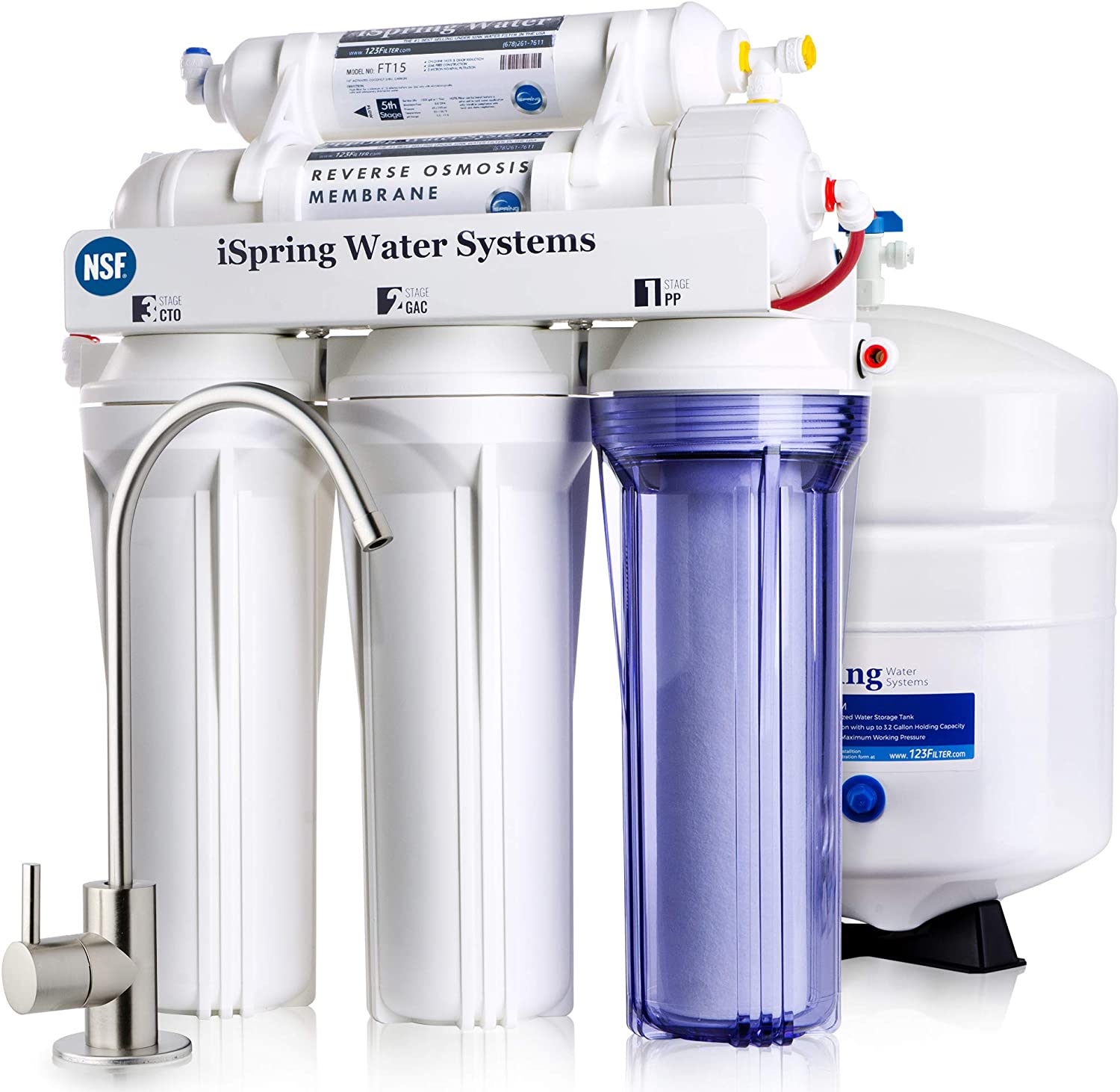 iSpring RCC7 High Capacity Water Softener for Well Water